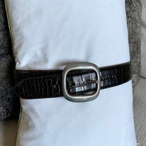 Coach Small Alligator 1 1/2" width Brown belt